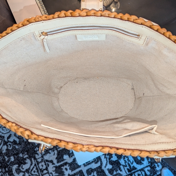 Michael Kors Santorini Raffia Straw Tote - Picture 3 of 4